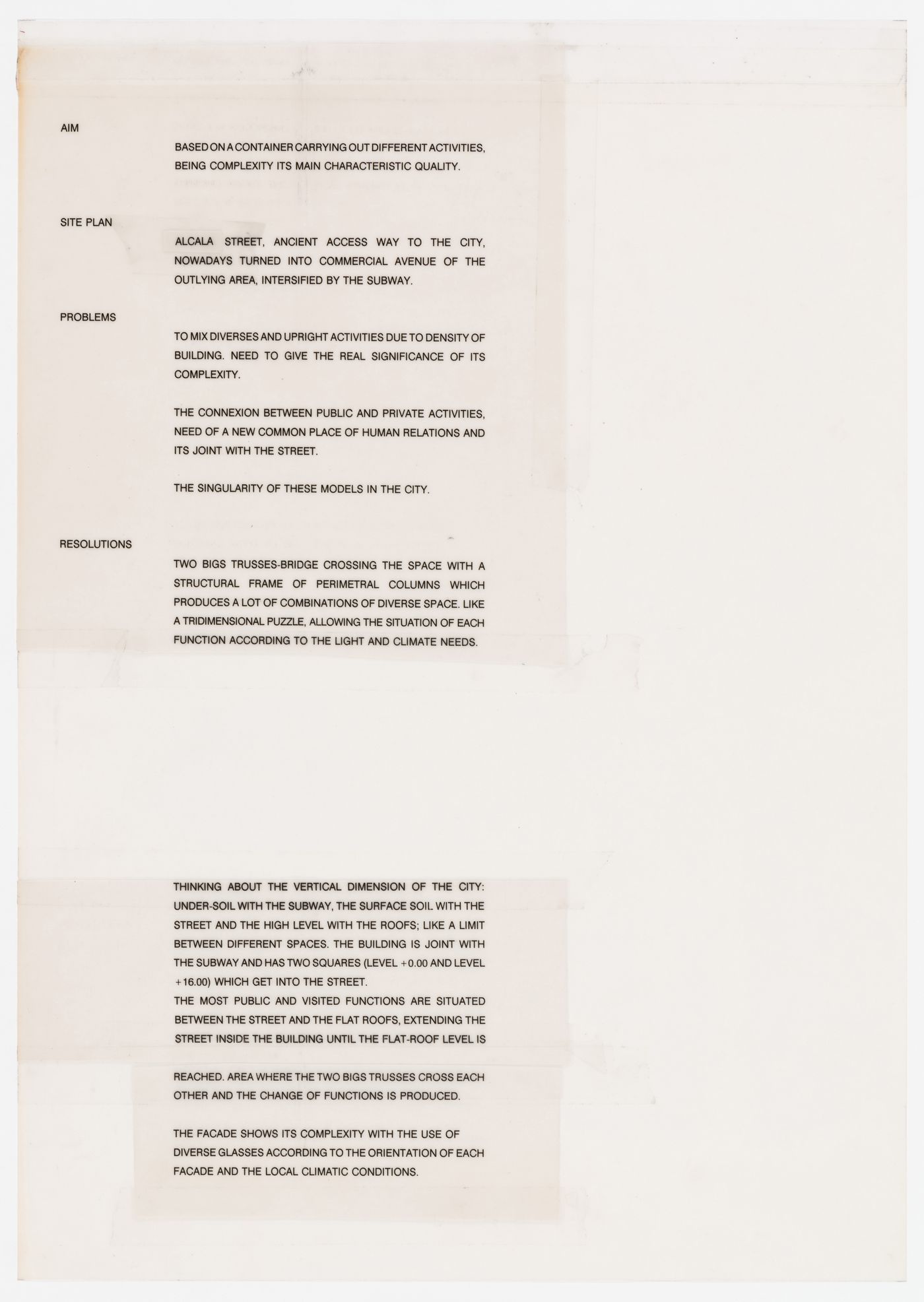 Dummy page of a presentation document, Concurso Zephyr: torres mixtas autosufficientes, Madrid, Spain