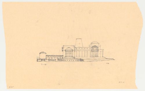 East elevation for the Brooklyn Museum master plan, first phase