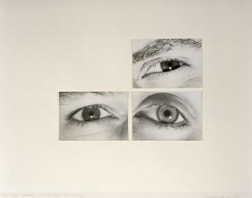 Questioning Pictures: Photograph of three gelatin silver prints of eyes by Gordon Matta-Clark, 1970-1978