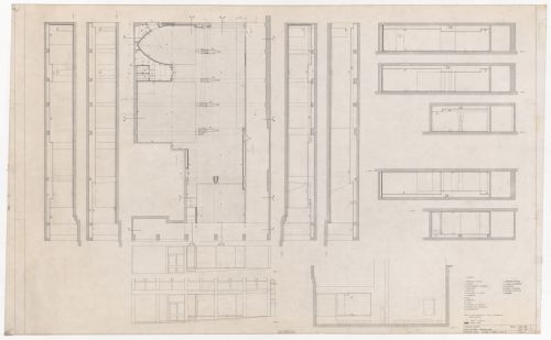 Plan and sections for Galeria Carvalho Araújo, Lisbon, Portugal
