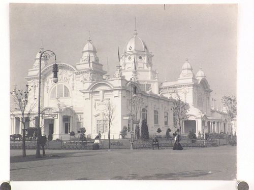 Glasgow Exhibition, views of boulevards, with people, exhibition buildings, etc., Glasgow, Scotland, United Kingdom