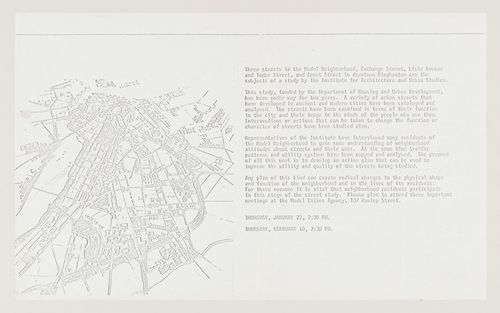 Copy of poster inviting residents to participate in Binghamton Street Study