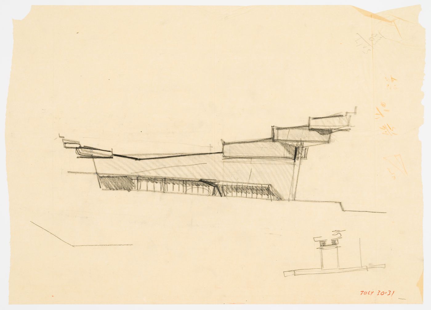 Airport, Athens, Greece: conceptual sketch