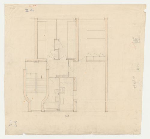 Plan for a type E housing unit, probably for Hellerhof Housing Estate, Frankfurt am Main, Germany