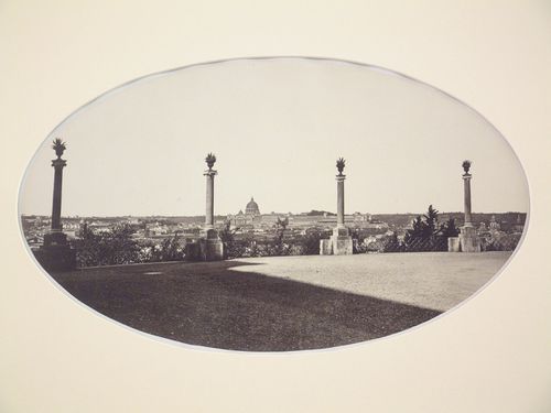 Distant view of the Vatican City from Monte Pincio, Rome, Italy