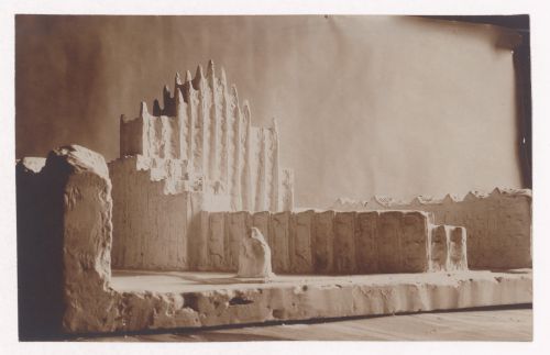 Photograph of the model for an unidentified building