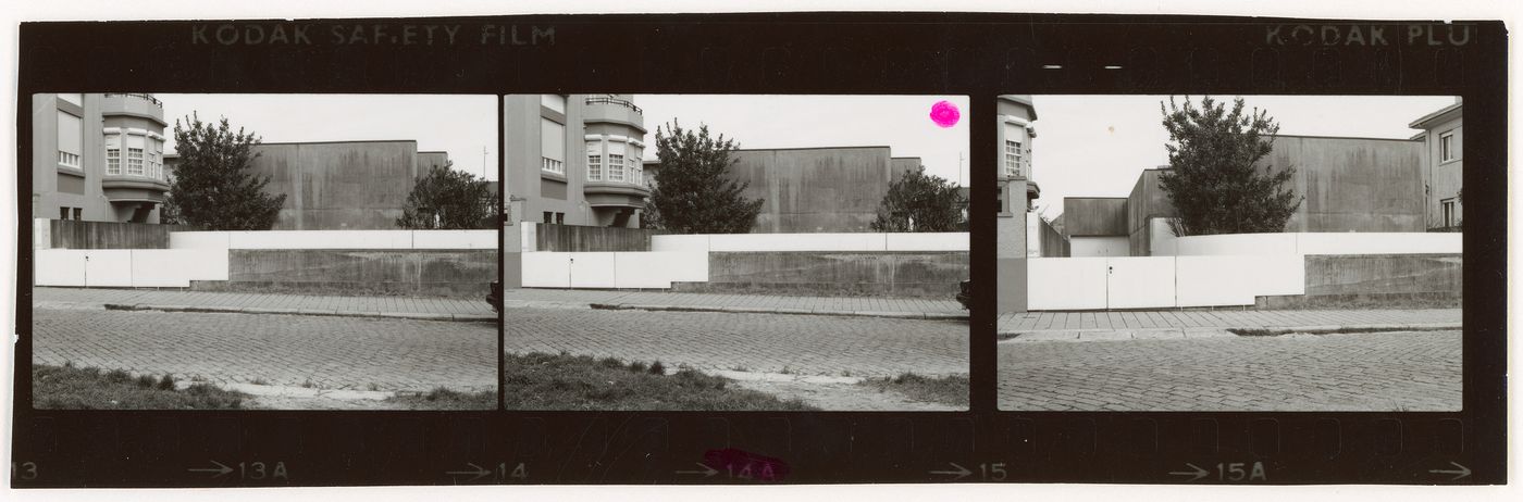 Contact sheet with exterior views of Casa Manuel Magalhães, Porto
