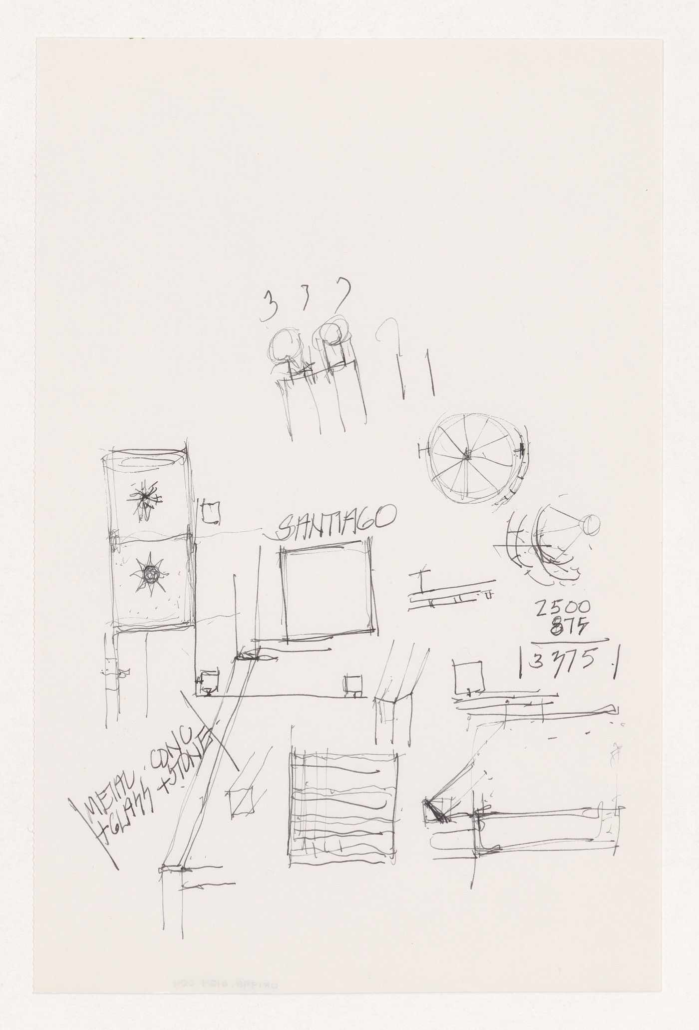 Sketches for Santiago de Compostela Botanical Complex, Santiago de Compostela, Spain