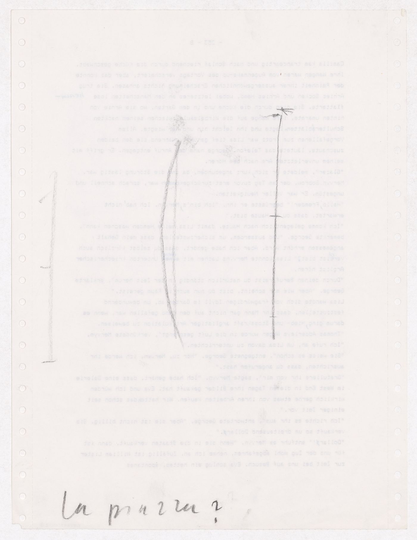 Sketch elevations for the E and D columns for the E,D,E,N, Pavilion, Rheinfelden, Switzerland