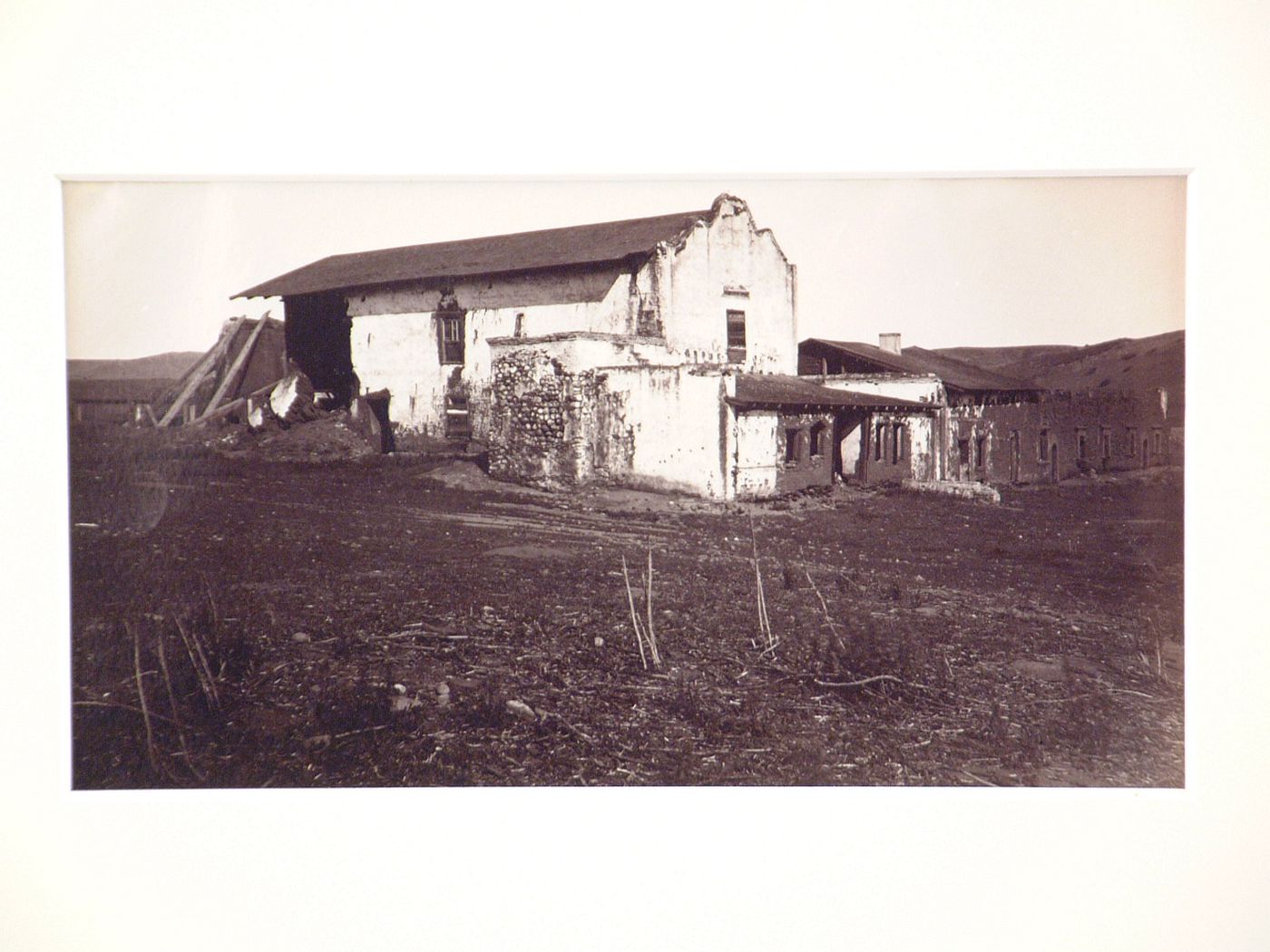 Stone & adobe barn with connected buildings