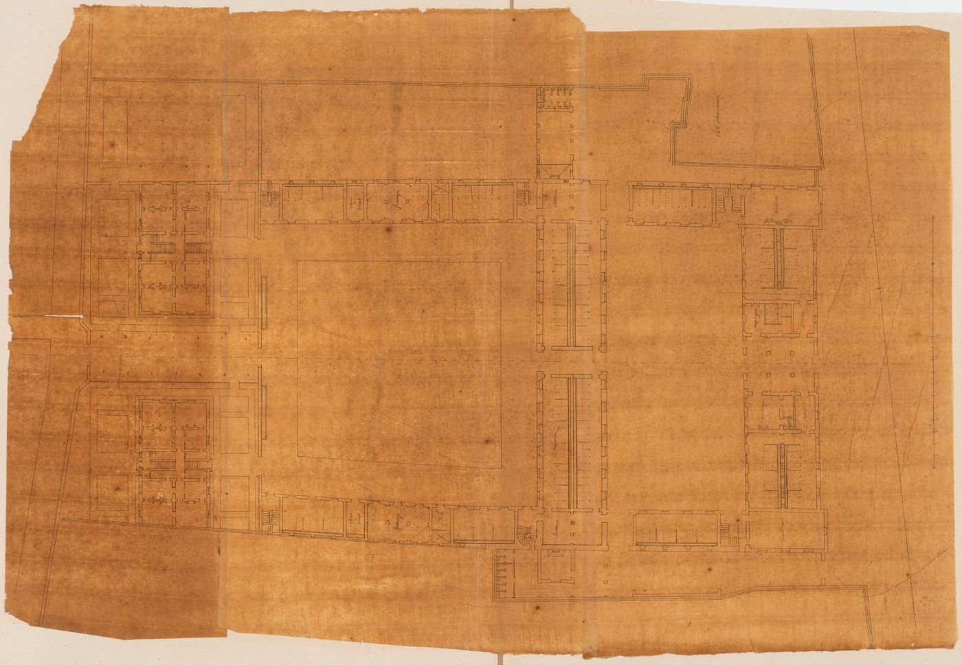 Project for the caserne de la Gendarmerie royale, rue Mouffetard: First floor plan