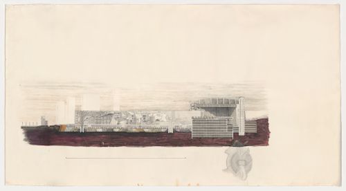 Section for Pahlavi National Library Competition, Tehran, Iran