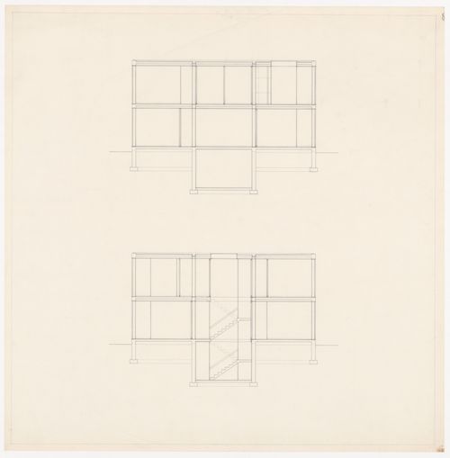 Elevation and section for Texas House 4