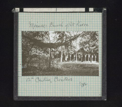 View of cloister garth of Saint-Pierre Abbey, Moissac, Tarn-et-Garonne, France