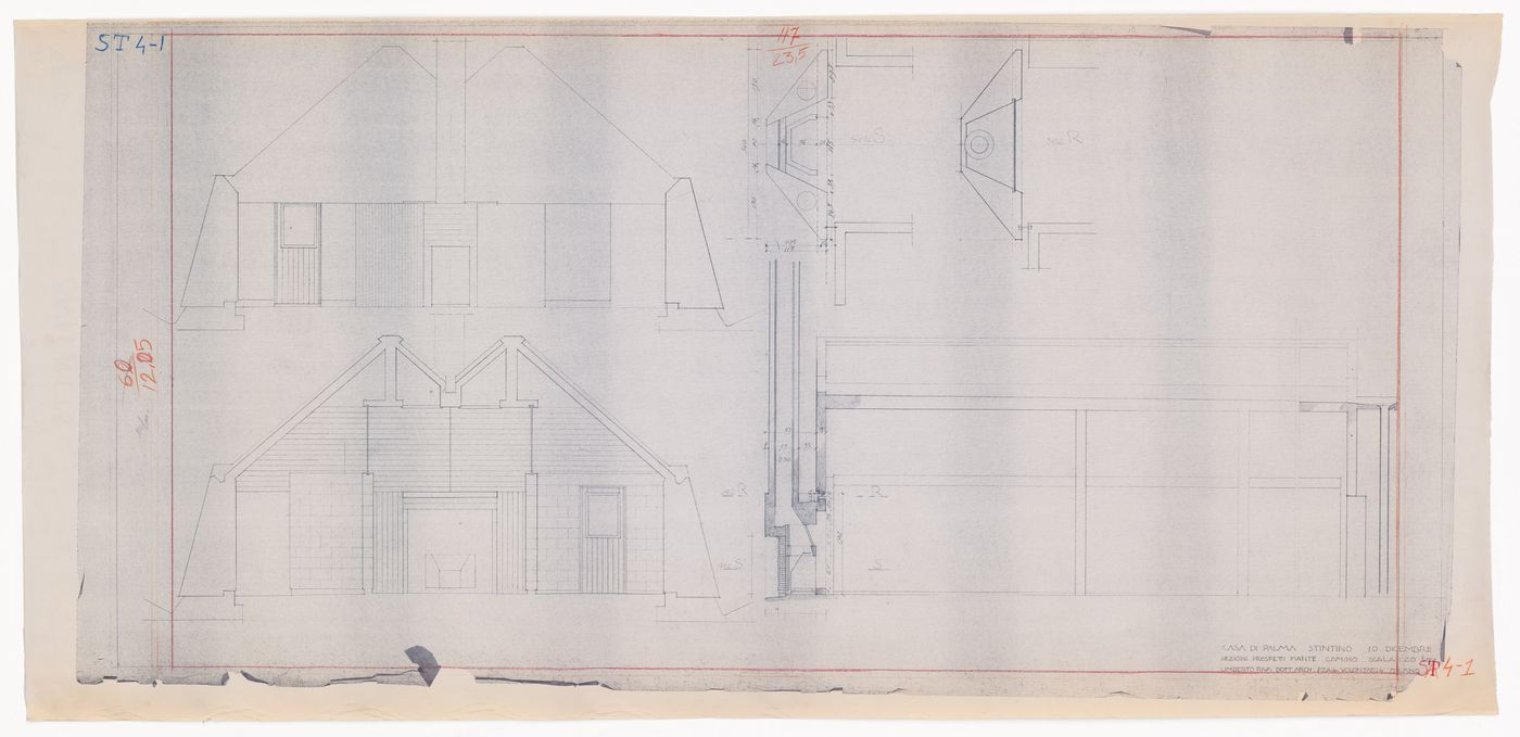 Sections for Case Di Palma, Stintino, Italy