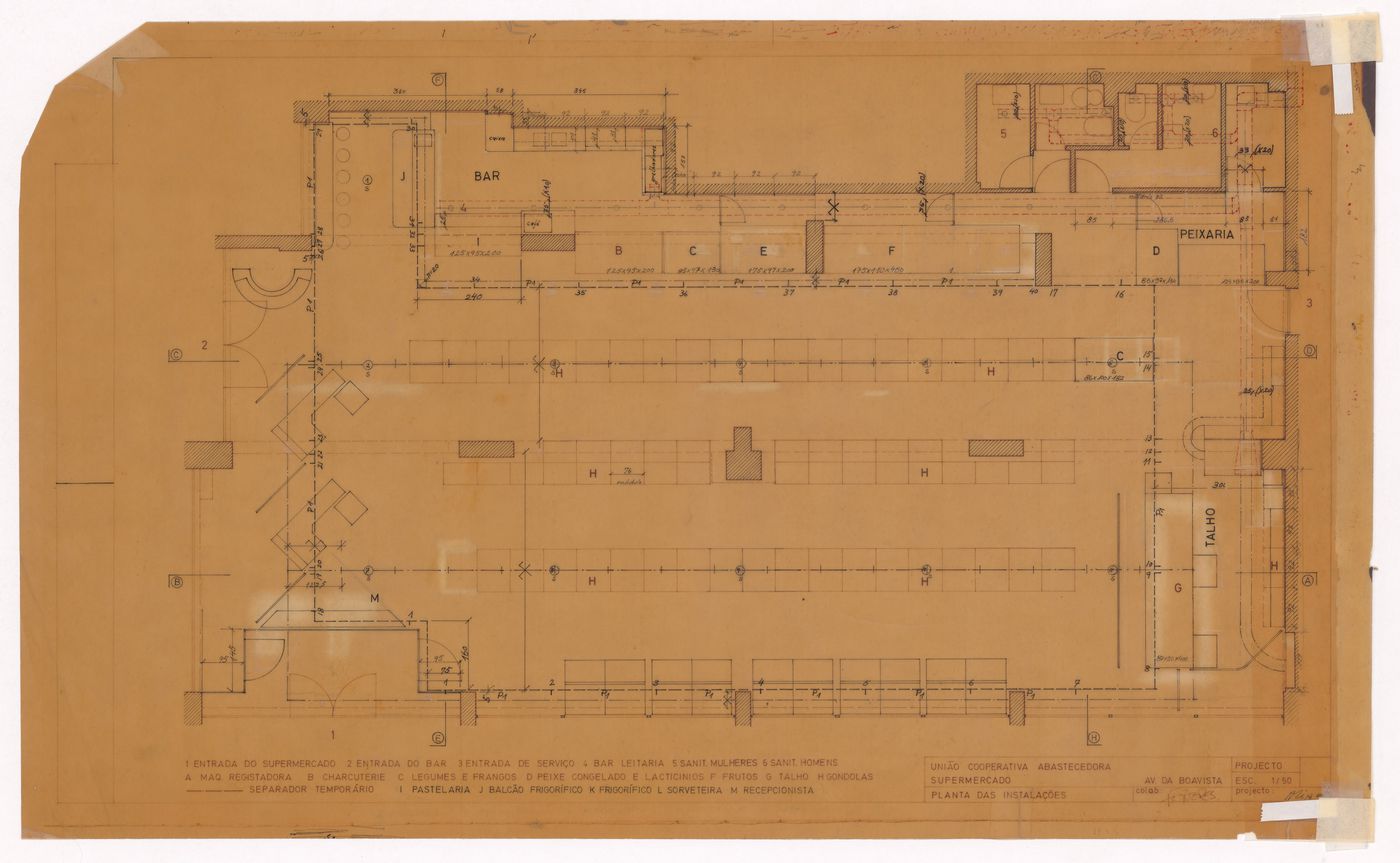 Installation plan for Cooperativa Unicoope Domus / Boavista , Porto, Portugal