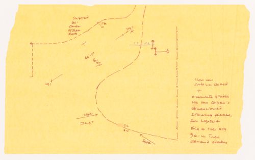 Sketch plan with notes for Talmud Torah School Playground, Vancouver, British Columbia