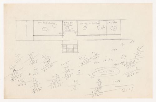 Sketch plan for a third floor, probably for metallurgy facilities for Illinois Institute of Technology, Chicago