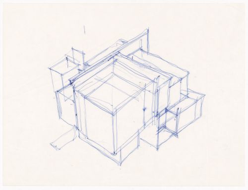 Sketch axonometric for House VI, Cornwall, Connecticut