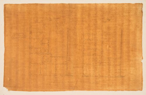 Ground and first floor plans, possibly for a hôtel for the de Lorgeril family, Rennes