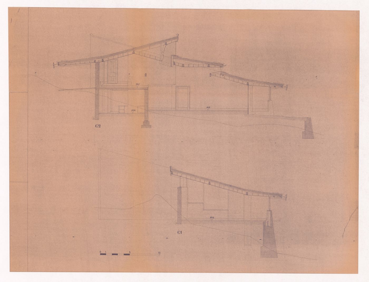 Sections for Casa de Chá, Restaurante da Boa Nova, Leça da Palmeira, Portugal