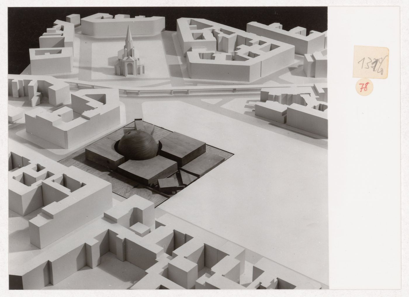 View of model for Görlitzer Bad swimming pool, Berlin, Germany