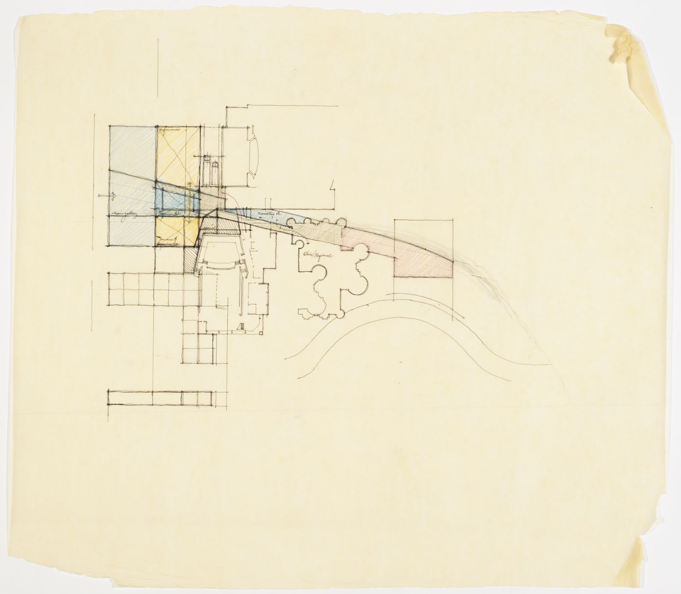Wexner Center for the Visual Arts, Columbus, Ohio: sketch plan