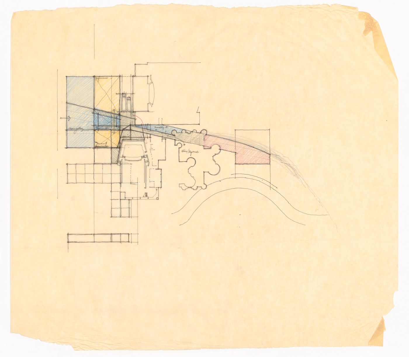 Wexner Center for the Visual Arts, Columbus, Ohio: sketch plan