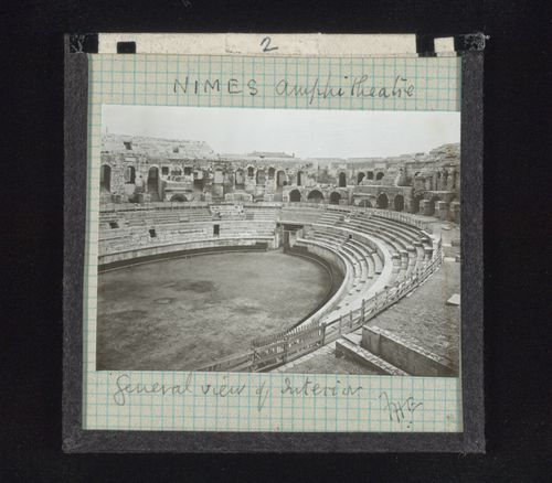 Interior view of amphitheater, Nîmes, France