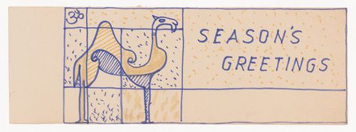 Greeting card with a camel drawn by Aditya Prakash