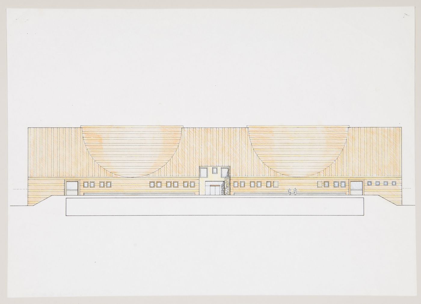 Biblioteca pubblica, Latina, Italy: elevation