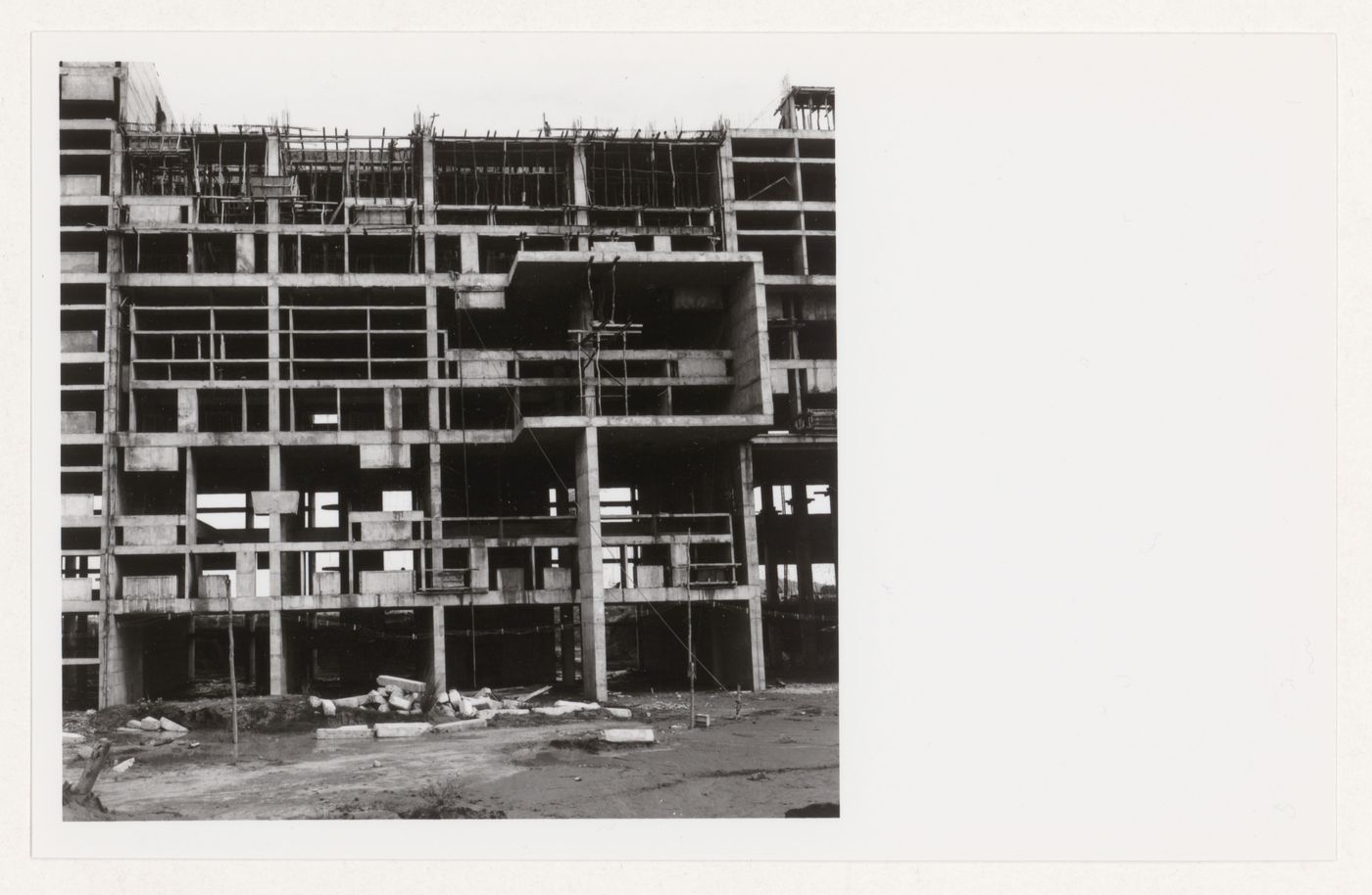 View of the Secretariat under construction, Capitol Complex, Sector 1, Chandigarh, India