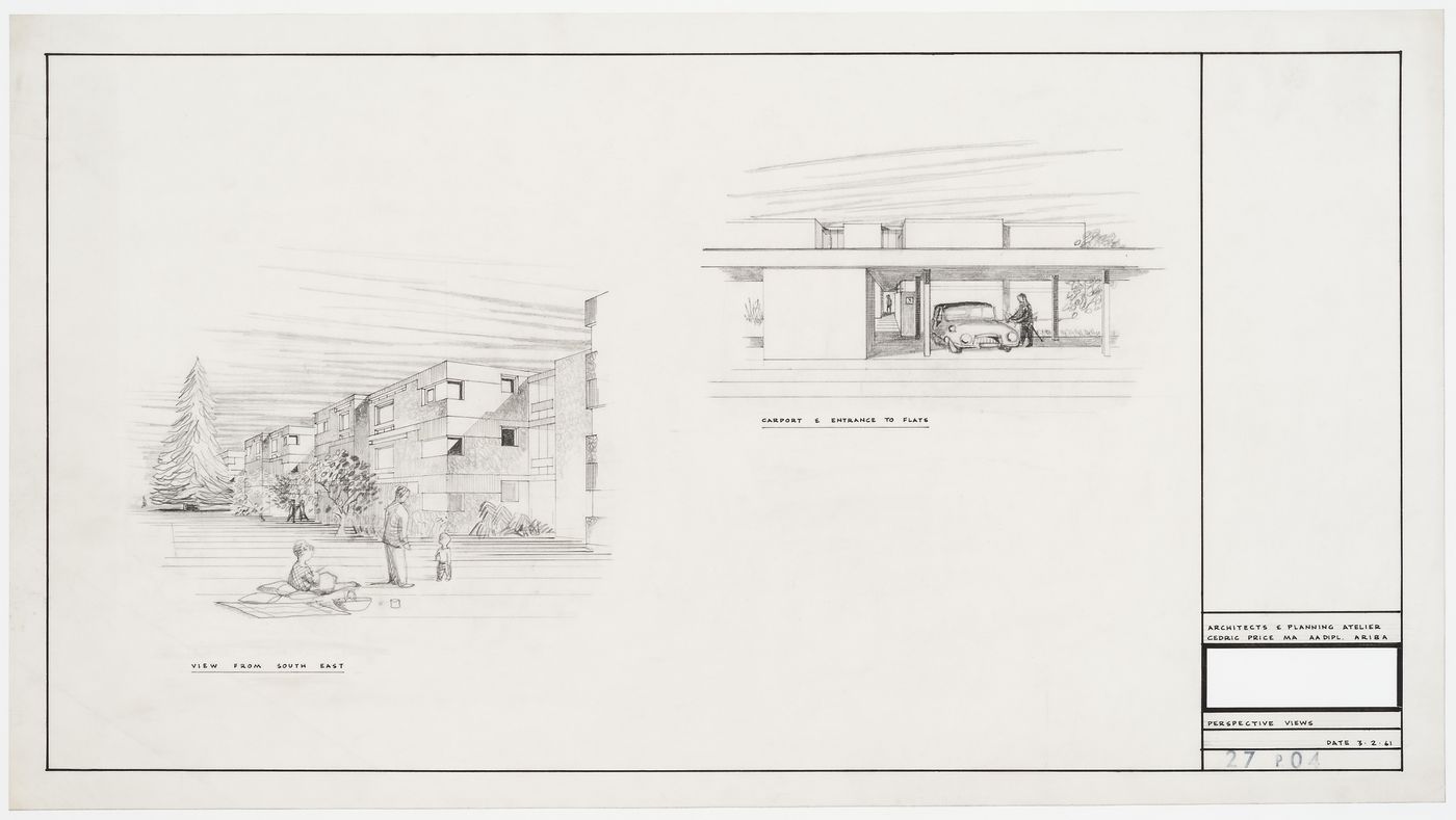 Perspective drawings for a low-rise, multi-family housing complex in Maidenhead, Berkshire, England (part of a submission to the Maidenhead Housing Competition)