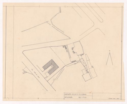 Site plan for Habitação A. Felgueiras, Porto, Portugal