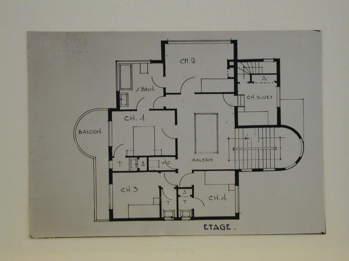 View of a plan drawing for a house