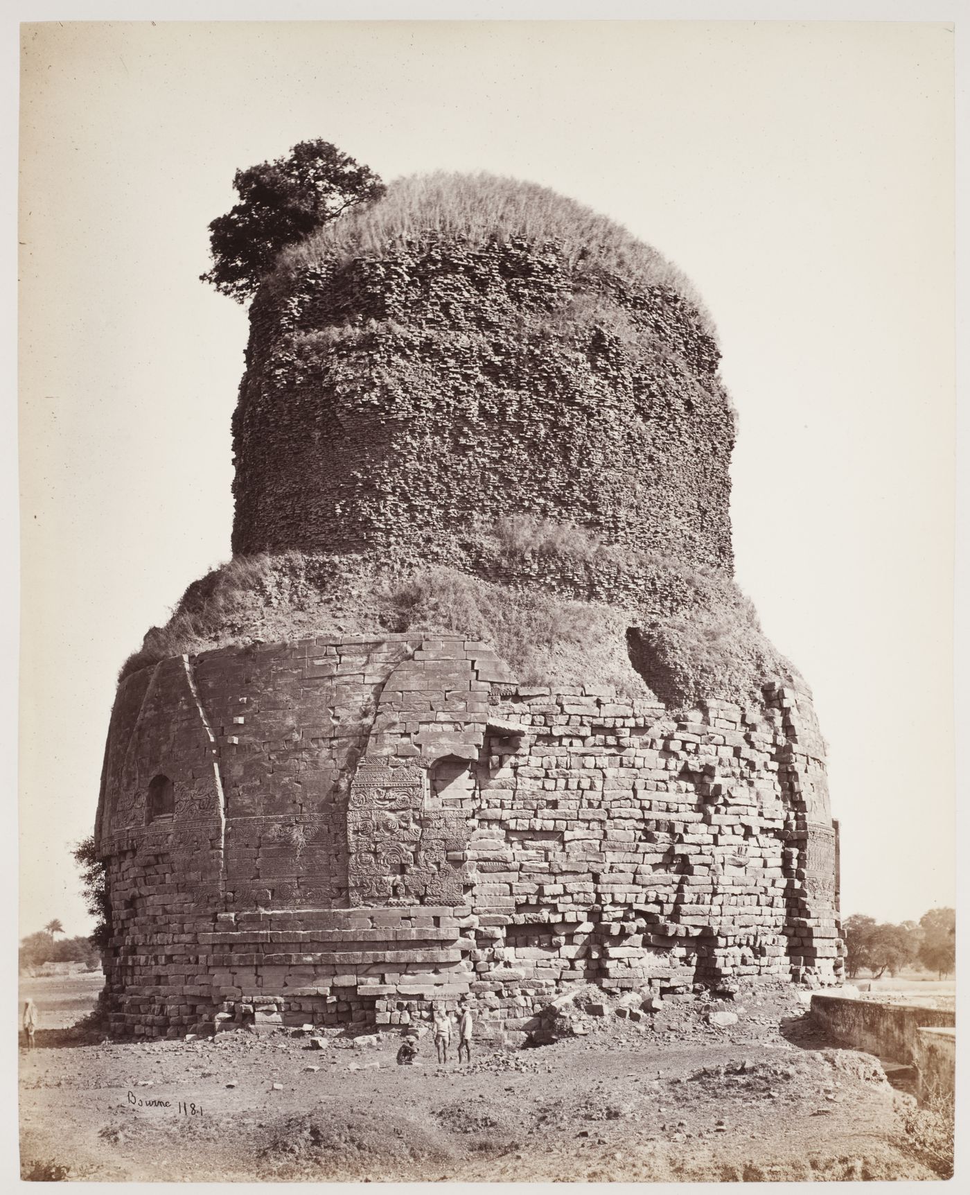 View of the Dhamekh Stupa, Sarnath, near Benares (now Varanasi), India