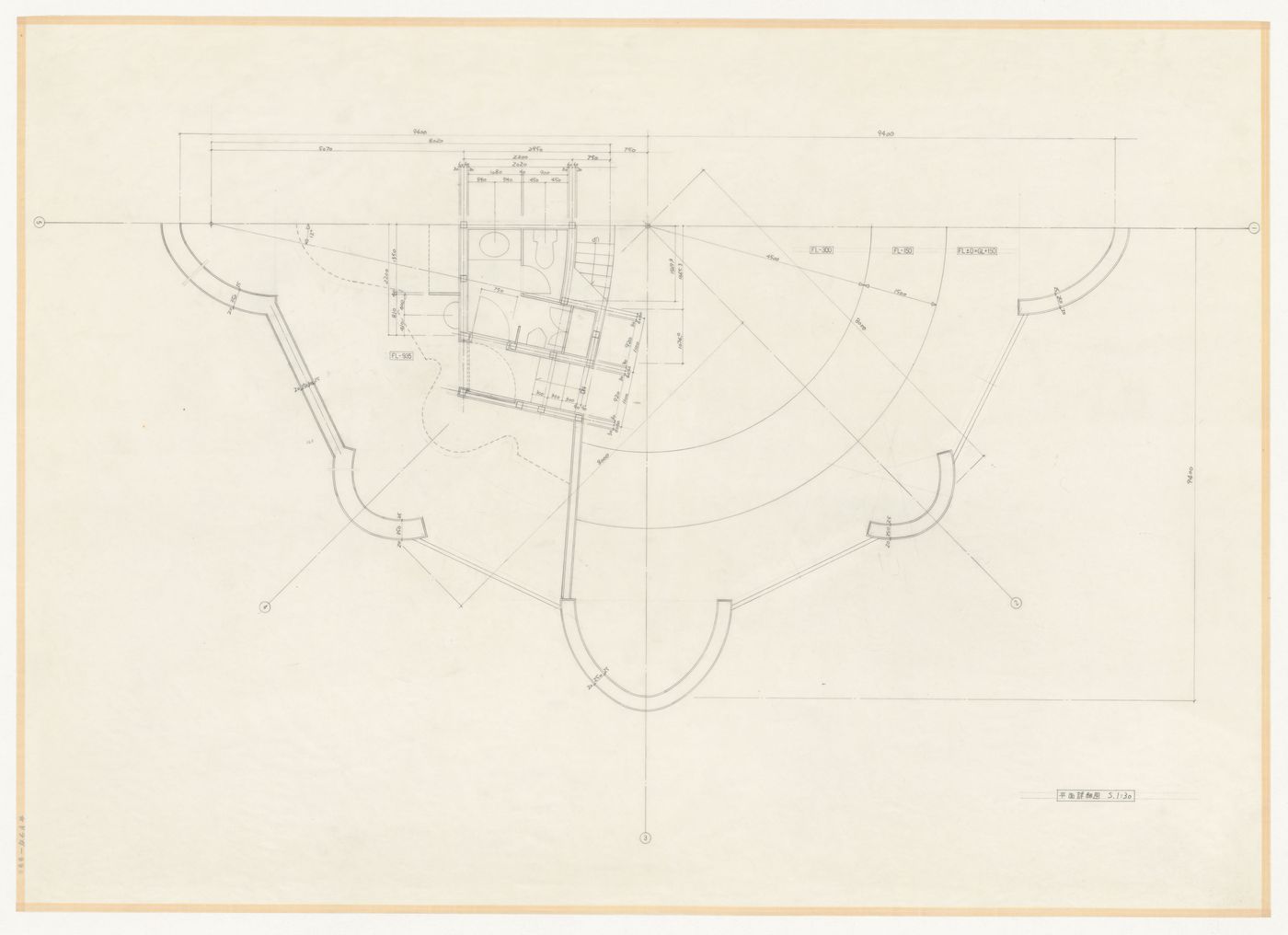 Partial plan for Naiju Community Center and Nursery School, Fukuoka Prefecture, Japan