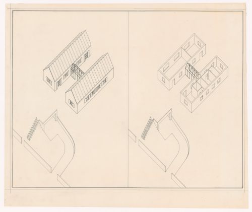 Axonometric and sectional axonometric for Casa Weiss