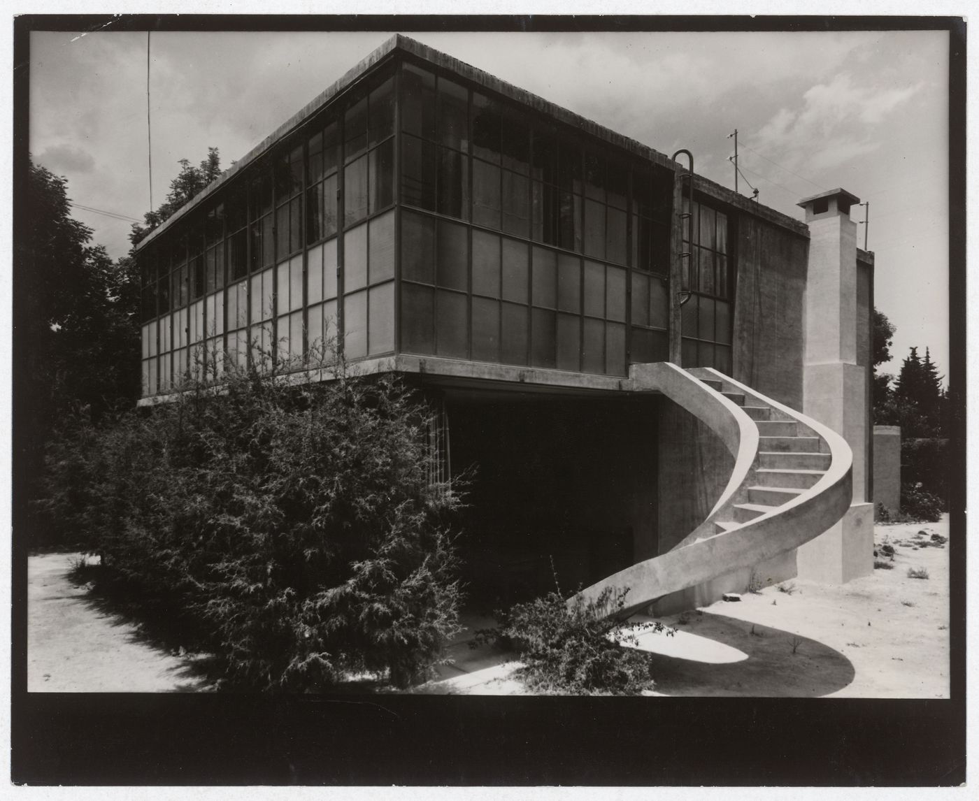 View of the house for Cecil O'Gorman from the garden