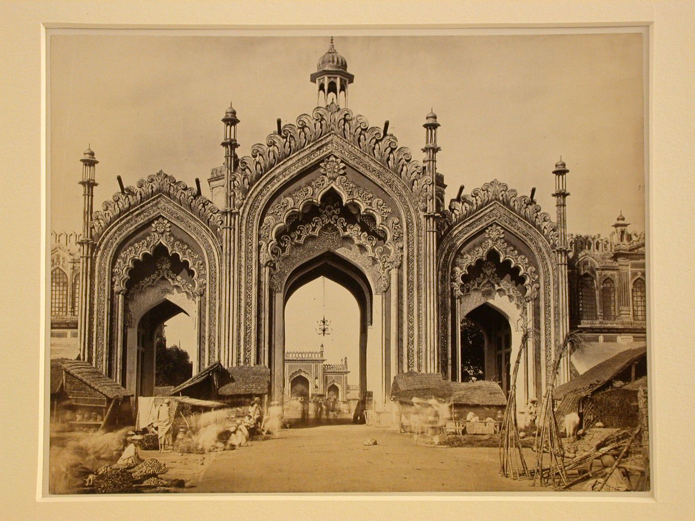 View of the gate of the Husainabad Imambara [Palace of Lights] complex, Lucknow, India