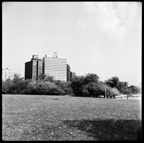 Exterior view of the Promontory Apartments, Chicago, Illinois