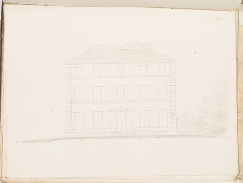 Project no. 8 for a country house for comte Treilhard: Elevation