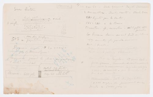 Notes for dwellings and buildings studies possibly for Punjab capital project, Chandigarh, India