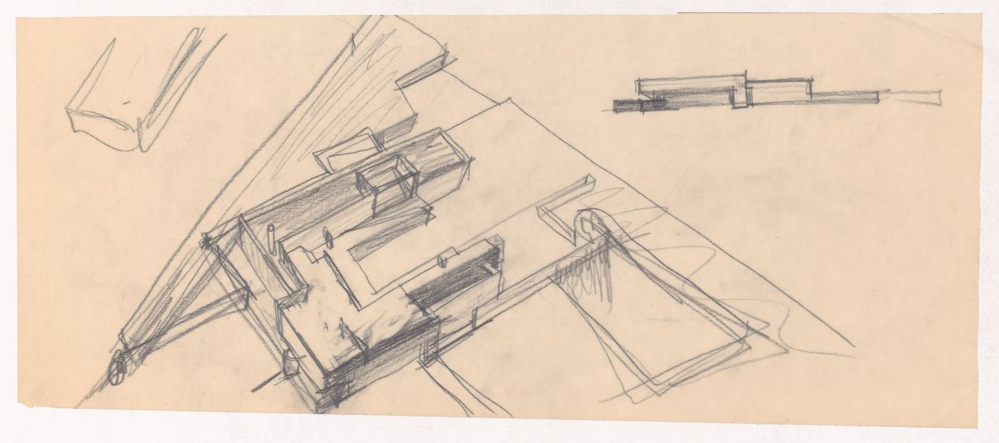 Sketch perspective for Habitação A. Felgueiras, Porto, Portugal