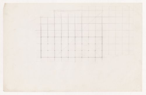 Ruled grid with plan for a campus building for Illinois Institute of Technology