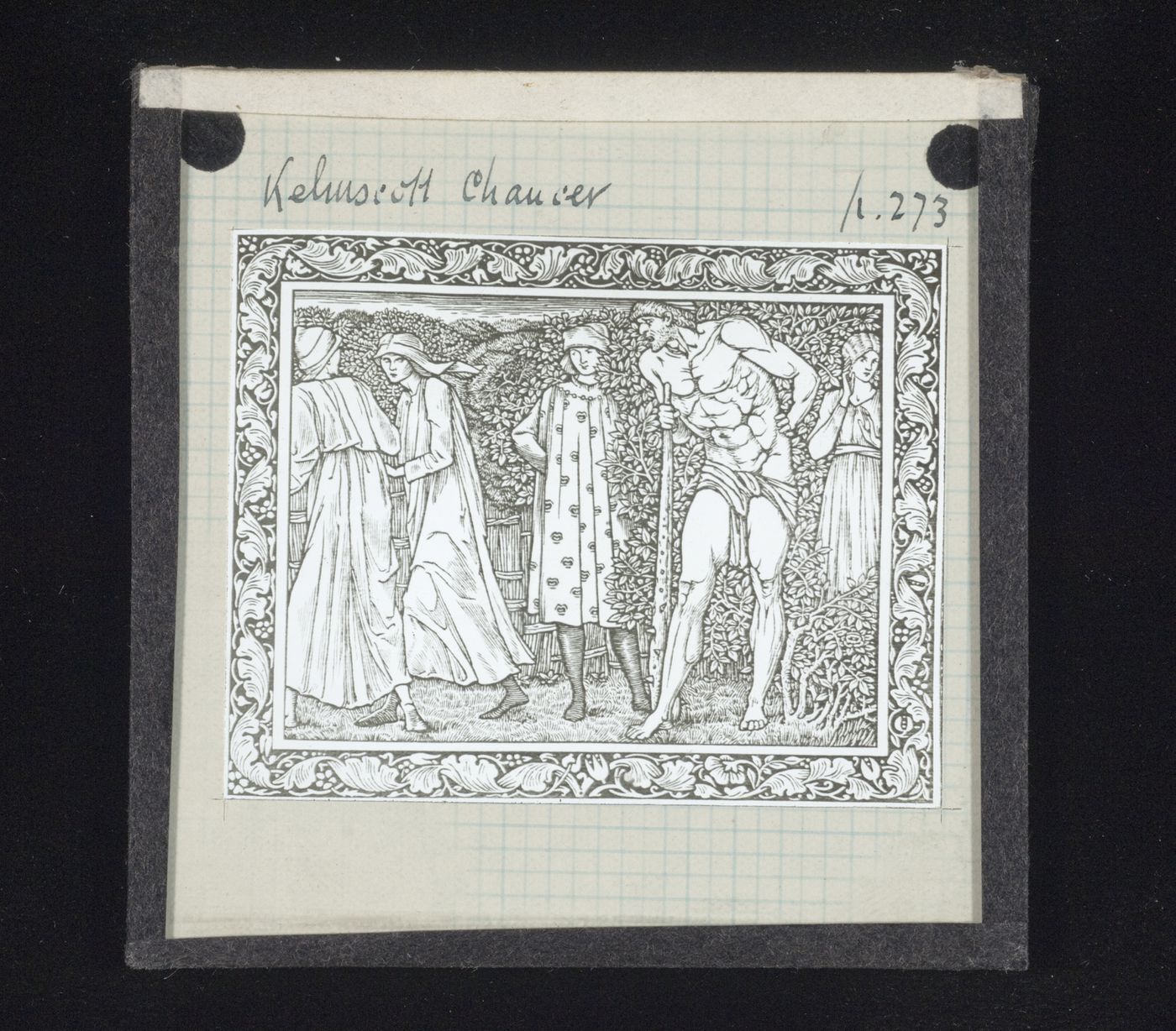View of illustration in 'The Works of Geoffrey Chaucer'