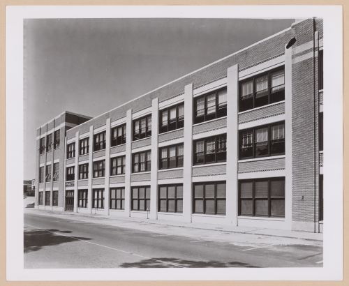 View of the east façade of the addition to the Administration Building, General Motors Corporation Chevrolet Atlanta division Automobile Assembly Plant, Atlanta, Georgia, United States