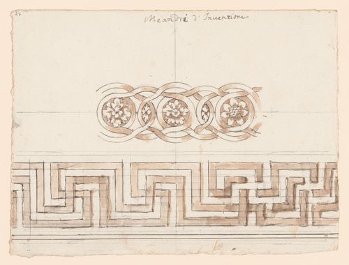 Patterns for a Greek fret and scrollwork