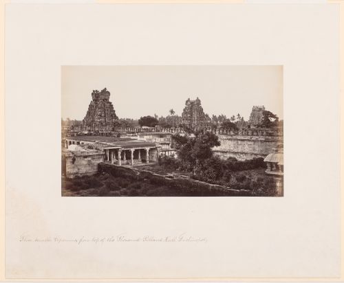 View of three gopuras, Sri Ranganatha Temple, Srirangam, India