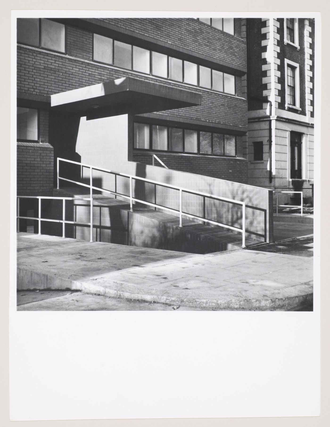 Flats at Camden Town, London, England: view of entrance